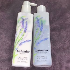 CRABTREE & EVELYN LAVENDER BATH& BODY GEL & LOTION